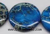 CDI310 15.5 inches 40mm flat round dyed imperial jasper beads