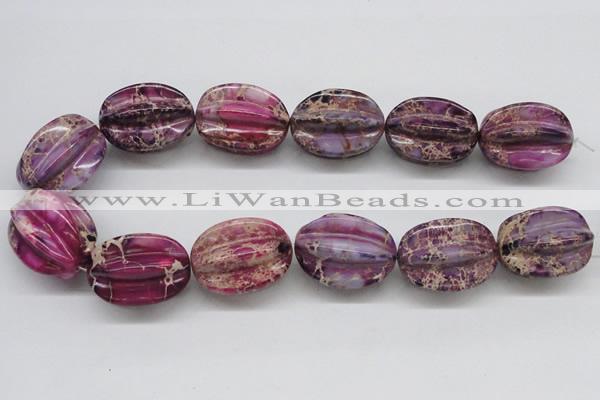 CDI37 16 inches 25*33mm star fruit shaped dyed imperial jasper beads