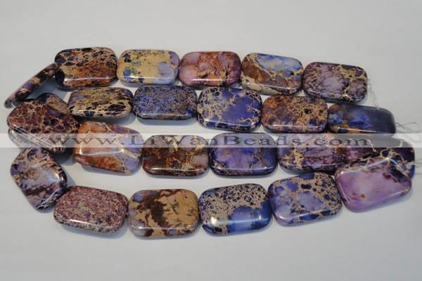 CDI442 15.5 inches 25*35mm rectangle dyed imperial jasper beads