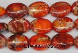 CDI531 15.5 inches 12*16mm oval dyed imperial jasper beads