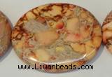 CDI537 15.5 inches 35*45mm oval dyed imperial jasper beads