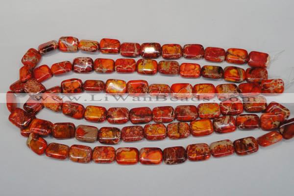 CDI553 15.5 inches 12*16mm rectangle dyed imperial jasper beads