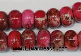 CDI588 15.5 inches 9*14mm rondelle dyed imperial jasper beads