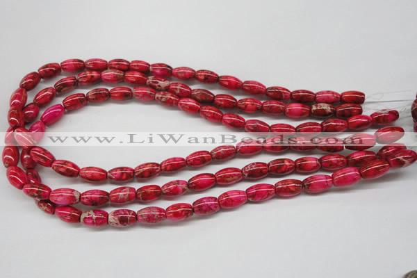 CDI605 15.5 inches 8*12mm rice dyed imperial jasper beads