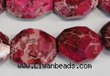 CDI615 15.5 inches 18*24mm faceted nugget dyed imperial jasper beads