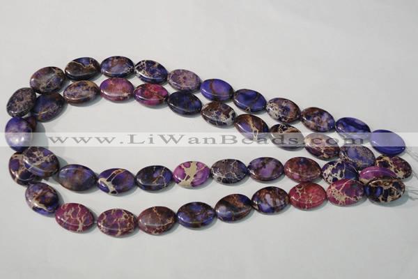 CDI711 15.5 inches 13*18mm oval dyed imperial jasper beads