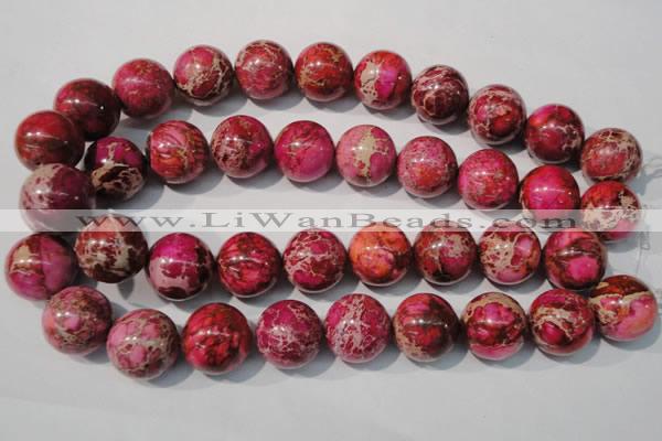 CDI764 15.5 inches 20mm round dyed imperial jasper beads