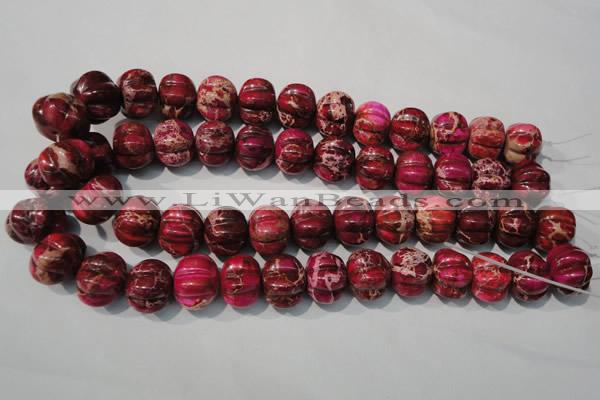 CDI767 15.5 inches 15*18mm pumpkin dyed imperial jasper beads