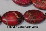 CDI783 15.5 inches 18*25mm oval dyed imperial jasper beads