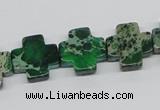 CDI81 16 inches 16*16mm cross dyed imperial jasper beads wholesale