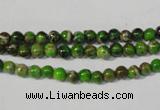 CDI920 15.5 inches 4mm round dyed imperial jasper beads