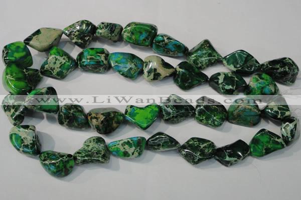 CDI961 15.5 inches 18*20mm nuggets dyed imperial jasper beads