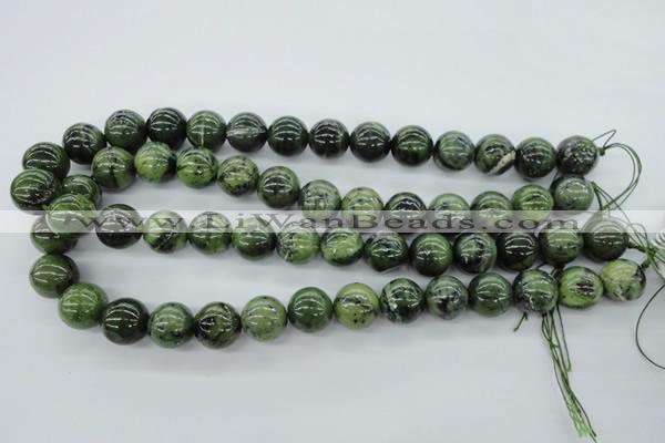 CDJ142 15.5 inches 14mm round Canadian jade beads wholesale