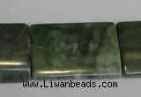 CDJ36 15.5 inches 25*35mm flat tube Canadian jade beads wholesale