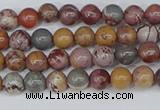 CDJ400 15.5 inches 4mm round sonoran dendritic jasper beads