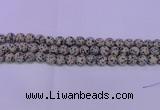 CDM80 15.5 inches 4mm round matte dalmatian jasper beads