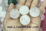 CDN02 25mm round white crystal decorations wholesale