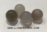 CDN1003 20mm round grey agate decorations wholesale