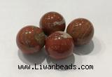 CDN1007 20mm round red jasper decorations wholesale