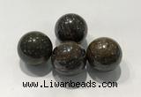 CDN1019 25mm round bronzite decorations wholesale