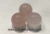 CDN1030 30mm round rose quartz decorations wholesale