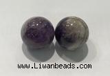 CDN1035 30mm round amethyst decorations wholesale