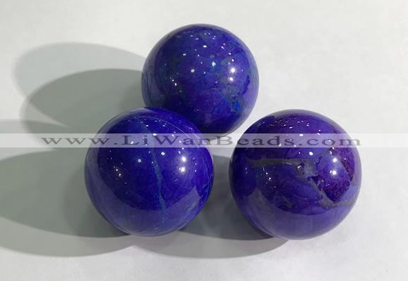 CDN1048 30mm round dyed white howlite decorations wholesale