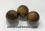 CDN1050 30mm round yellow tiger eye decorations wholesale