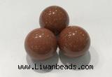 CDN1054 30mm round goldstone decorations wholesale