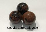 CDN1062 30mm round mahogany obsidian decorations wholesale