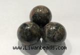 CDN1066 30mm round grey opal decorations wholesale