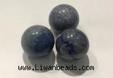 CDN1071 30mm round blue aventurine decorations wholesale