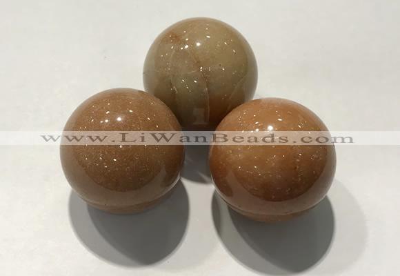 CDN1073 30mm round red aventurine decorations wholesale