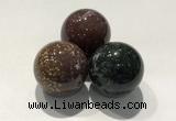 CDN1091 30mm round Indian agate decorations wholesale