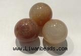 CDN1097 30mm round fire agate decorations wholesale