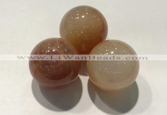 CDN1097 30mm round fire agate decorations wholesale