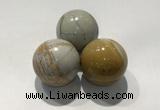 CDN1114 30mm round picasso jasper decorations wholesale