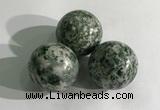 CDN1159 30mm round Qinghai jade decorations wholesale