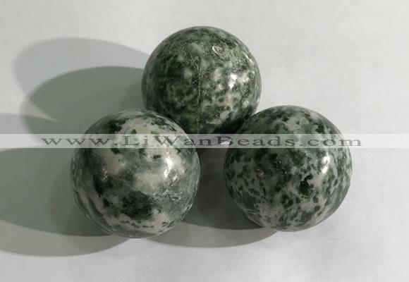 CDN1159 30mm round Qinghai jade decorations wholesale