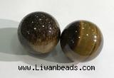 CDN1235 40mm round yellow tiger eye decorations wholesale