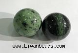 CDN1238 40mm round ruby zoisite decorations wholesale