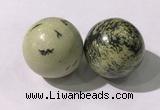 CDN1268 40mm round yellow jasper decorations wholesale