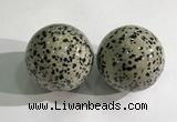 CDN1280 40mm round dalmatian jasper decorations wholesale