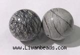 CDN1295 40mm round net jasper decorations wholesale