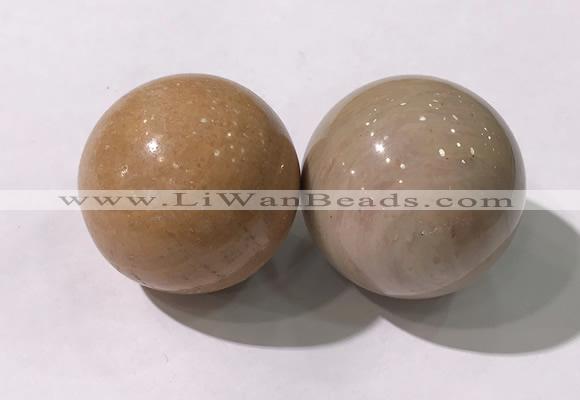 CDN1314 40mm round wood jasper decorations wholesale