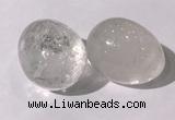 CDN1330 35*45mm egg-shaped white crystal decorations wholesale