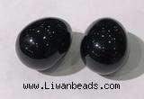 CDN1376 35*45mm egg-shaped black obsidian decorations wholesale