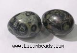 CDN1385 35*45mm egg-shaped kambaba jasper decorations wholesale