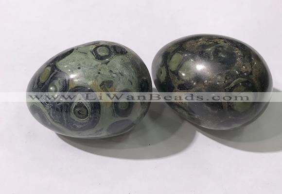 CDN1385 35*45mm egg-shaped kambaba jasper decorations wholesale