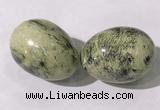 CDN1407 35*45mm egg-shaped yellow jasper decorations wholesale